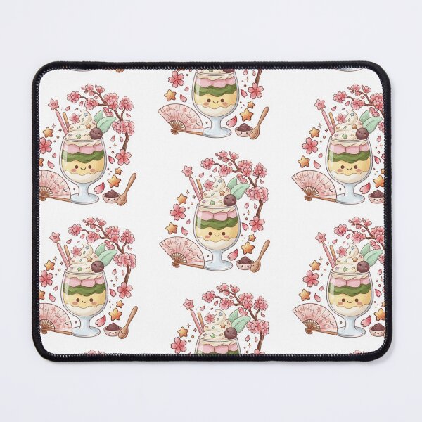 Item preview, Kawaii Matcha Green Tea Parfait - Cute Japanese Cafe Dessert Sticker designed and sold by 0Zetgest.