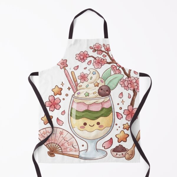 Item preview, Kawaii Matcha Green Tea Parfait - Cute Japanese Cafe Dessert Sticker designed and sold by 0Zetgest.