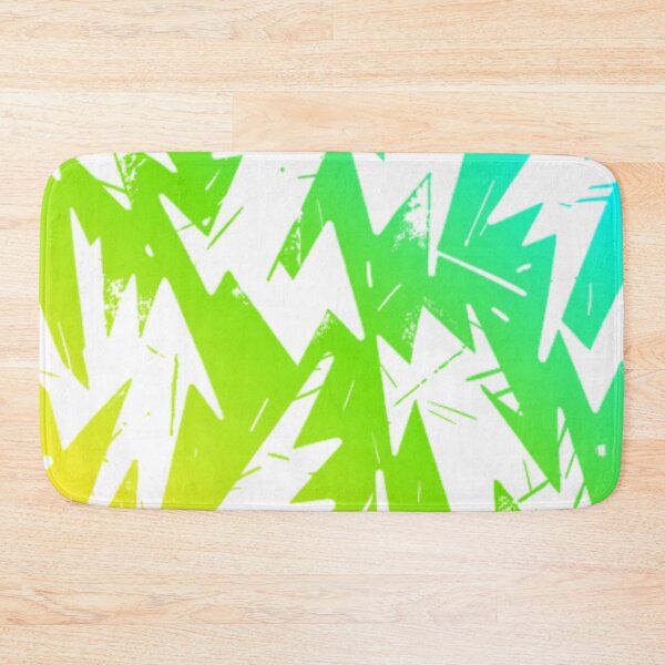 Item preview, THE ABSTRACT Neon Green Yellow Blue Graffiti Lightning Pattern designed and sold by YOFANTZ!.