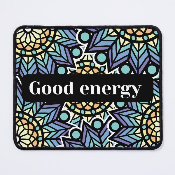 Item preview, Good Energy Mandala Pattern Spiritual Quote Aesthetic designed and sold by NikBrin Prevail .