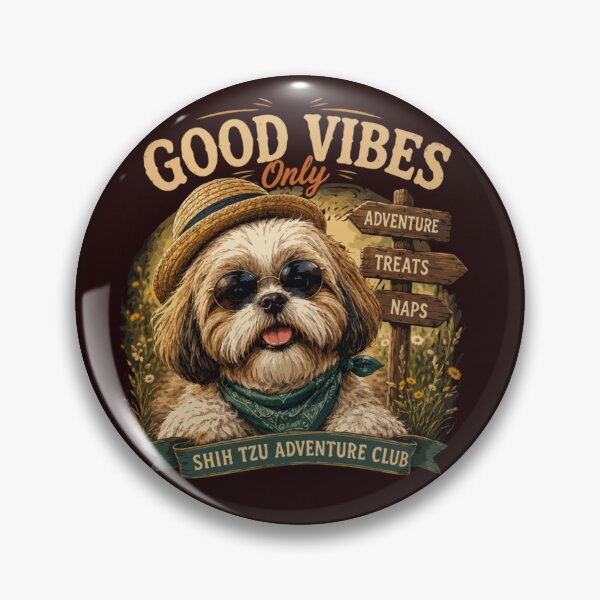 Item preview, Good Vibes Only – Shih Tzu Adventure Club designed and sold by PawsAndPallette .
