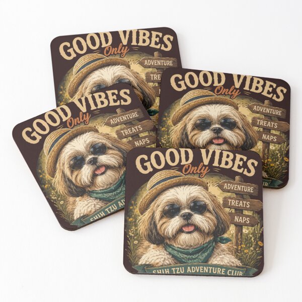 Item preview, Good Vibes Only – Shih Tzu Adventure Club designed and sold by PawsAndPallette .
