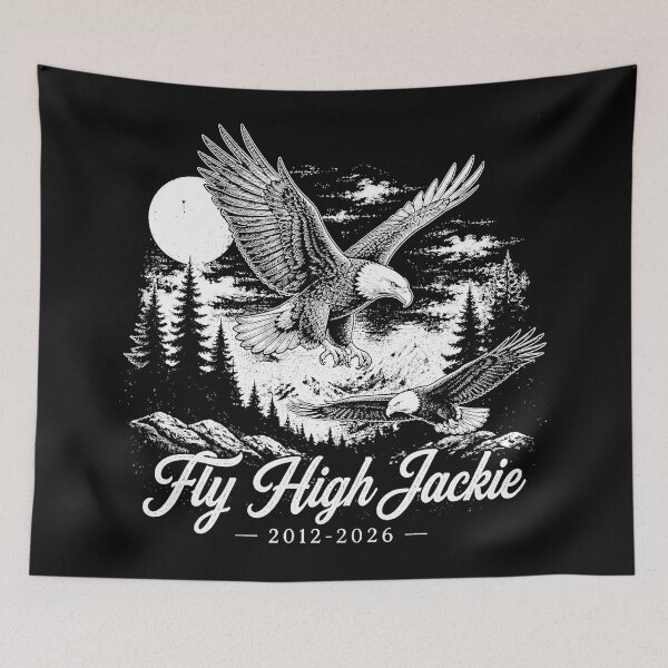 Item preview, Fly High Jackie Memorial Remembrance Eagle designed and sold by CharlieConon.