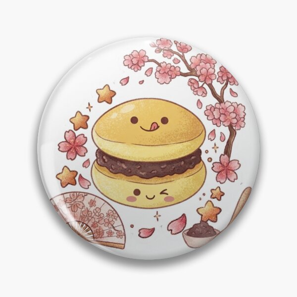 Item preview, Happy Fluffy Dorayaki - Cute Kawaii Japanese Pancake Sweet with Sakura designed and sold by 0Zetgest.