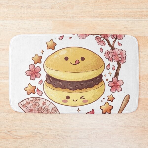 Item preview, Happy Fluffy Dorayaki - Cute Kawaii Japanese Pancake Sweet with Sakura designed and sold by 0Zetgest.