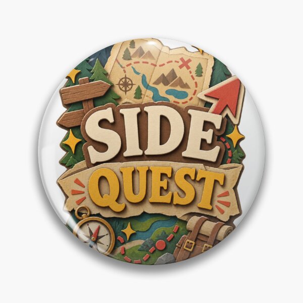 Item preview, Side Quest Adventure Papercraft Hiking Typography Design designed and sold by Promoffy.