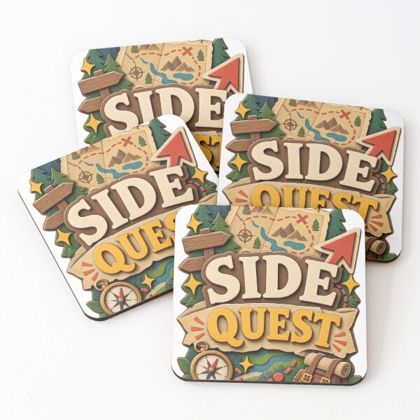 Item preview, Side Quest Adventure Papercraft Hiking Typography Design designed and sold by Promoffy.