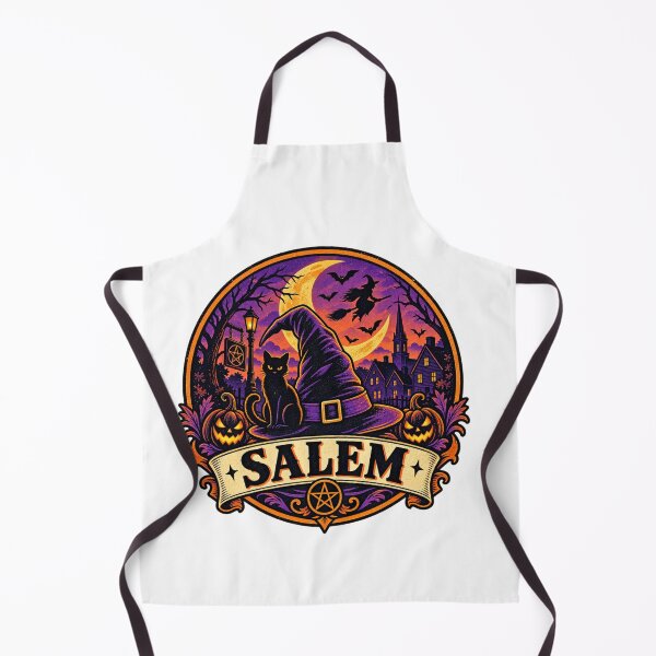 Item preview, Salem Halloween Shirt – Witch Hat Vintage Retro Badge Design designed and sold by Globalcitytees.
