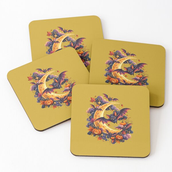 Item preview, Magical Halloween Moon – Bats, Pumpkins & Autumn Leaves designed and sold by annenambiro.