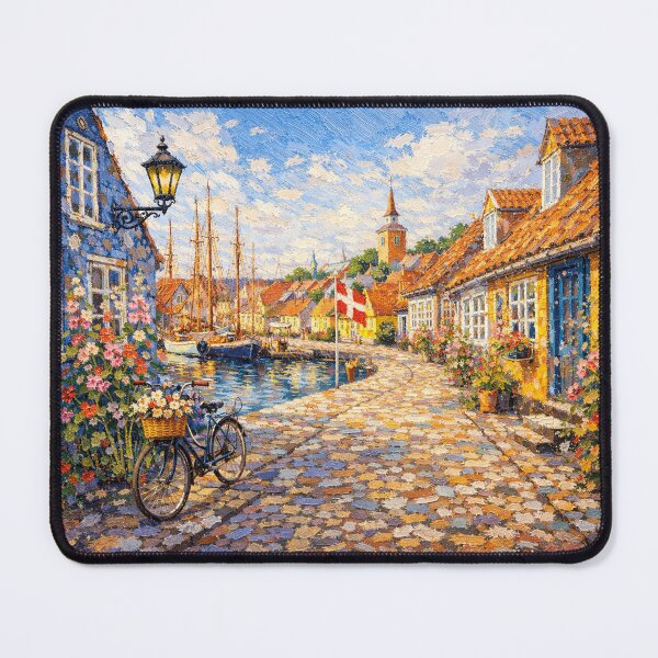 Item preview, A painting of Aeroskobing, Denmark – A Beautiful village in Europe. designed and sold by GalleryKauffeld.