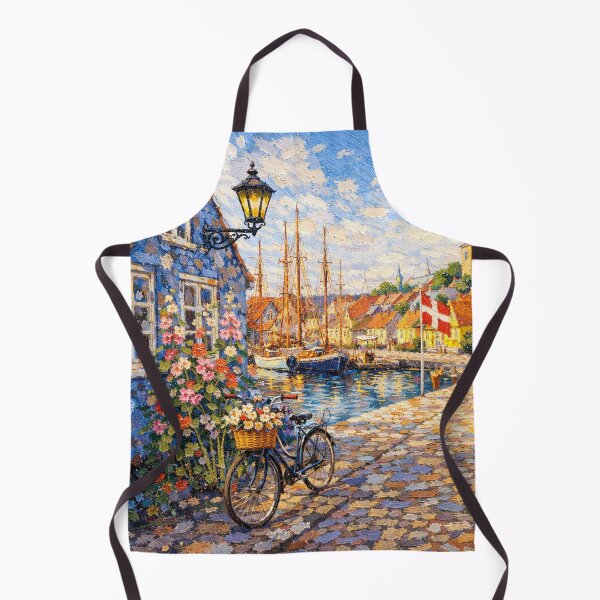 Item preview, A painting of Aeroskobing, Denmark – A Beautiful village in Europe. designed and sold by GalleryKauffeld.