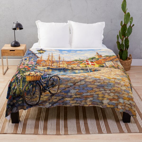 Item preview, A painting of Aeroskobing, Denmark – A Beautiful village in Europe. designed and sold by GalleryKauffeld.