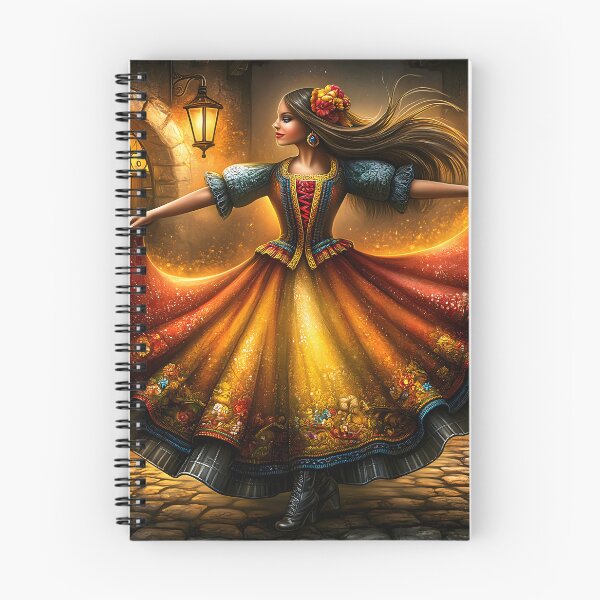 Item preview, Vibrant Dancer in Traditional Colorful Dress designed and sold by Artessie.