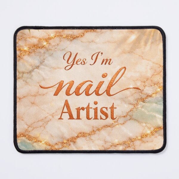 Item preview, Yes I’m a Nail Artist – Tropical Beach Pink Marble Nail Tech Design designed and sold by Lalala cute.