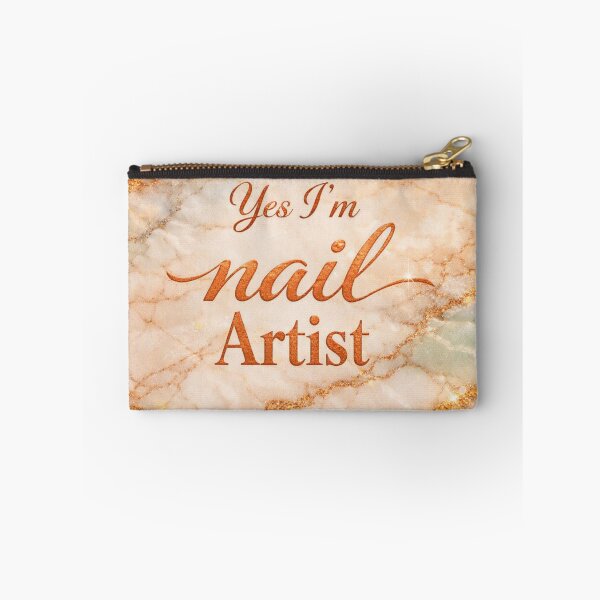 Item preview, Yes I’m a Nail Artist – Tropical Beach Pink Marble Nail Tech Design designed and sold by Lalala cute.