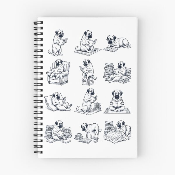 Item preview, Vintage Anatolian Shepherd Dog Book Reader Reading Dog Lover designed and sold by dian-rody-crest.