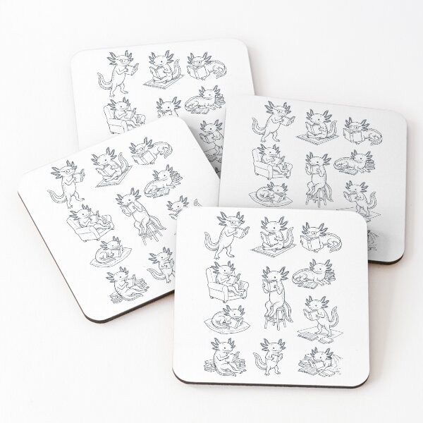 Item preview, Vintage Axolotl Book Reader Reading Animal Lover designed and sold by dian-rody-crest.
