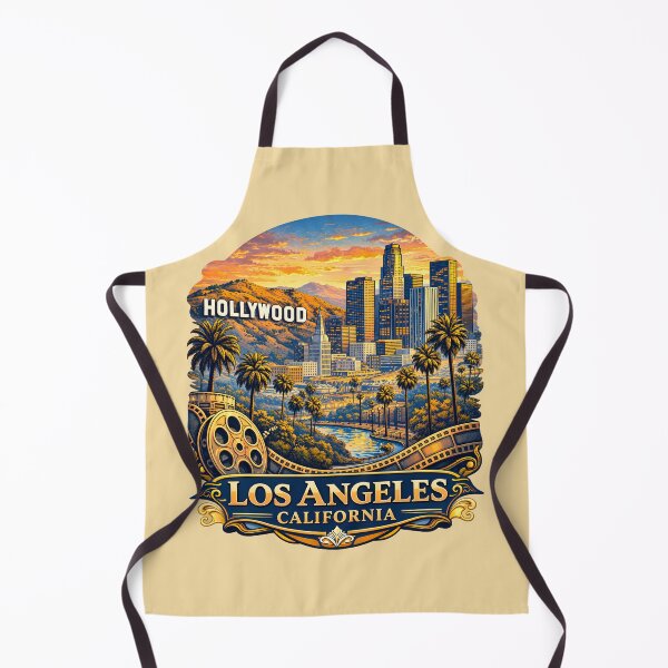Item preview, Los Angeles Hollywood, Travel Vintage Illustration designed and sold by Alice Cristalis.