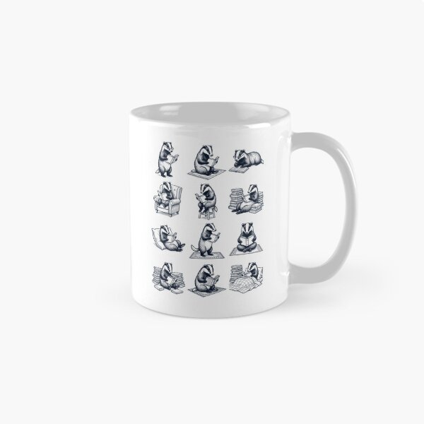 Item preview, Vintage Badger Book Reader Reading Animal Lover designed and sold by dian-rody-crest.