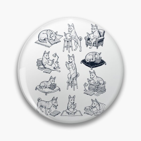 Item preview, Vintage Basenji Book Reader Reading Dog Lover designed and sold by dian-rody-crest.