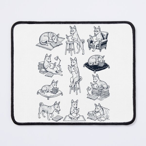 Item preview, Vintage Basenji Book Reader Reading Dog Lover designed and sold by dian-rody-crest.