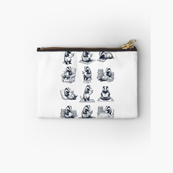 Item preview, Vintage Badger Book Reader Reading Animal Lover designed and sold by dian-rody-crest.