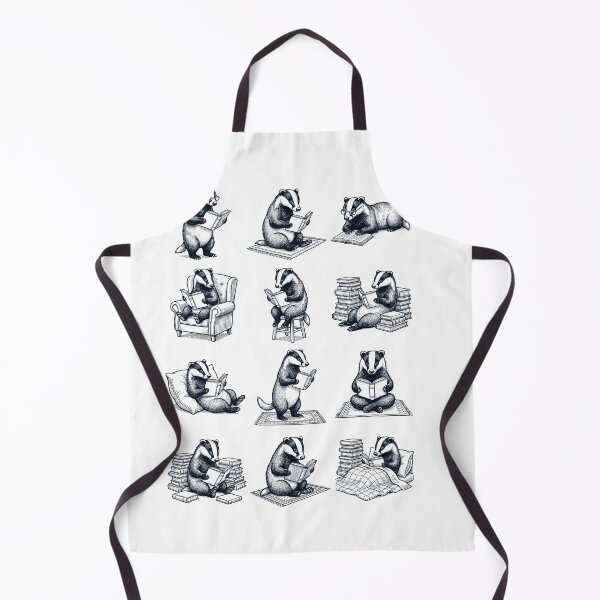 Item preview, Vintage Badger Book Reader Reading Animal Lover designed and sold by dian-rody-crest.
