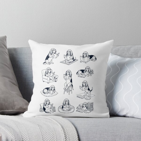 Item preview, Vintage Basset Hound Book Reader Reading Dog Lover designed and sold by dian-rody-crest.
