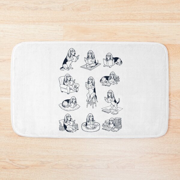 Item preview, Vintage Basset Hound Book Reader Reading Dog Lover designed and sold by dian-rody-crest.