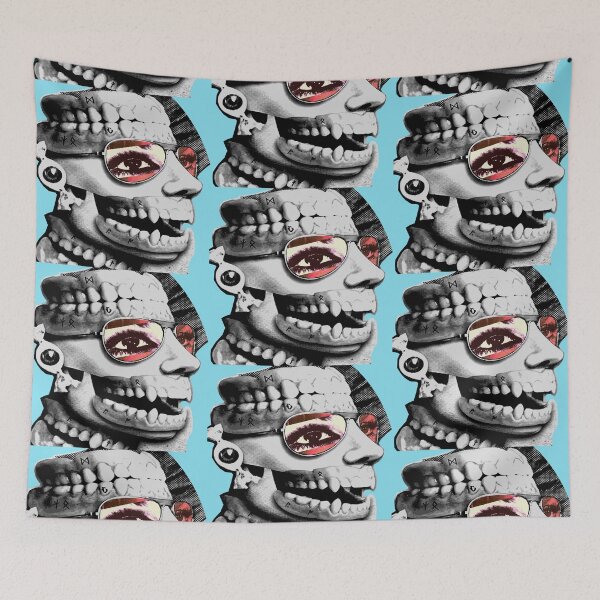 Item preview, Stacked Teeth Head With Runes designed and sold by weirdove.