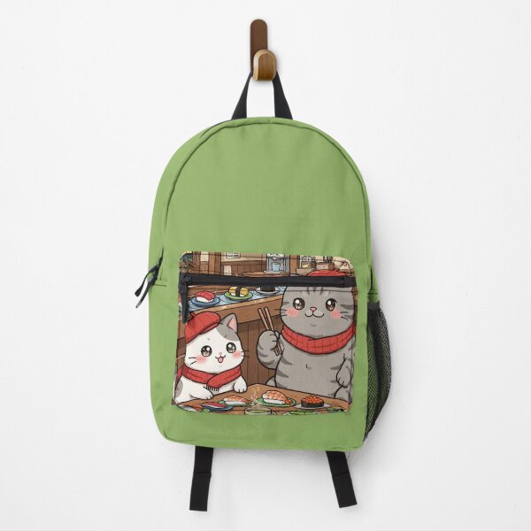 Item preview, Kawaii Cats Eating Sushi Japan - Freda and Junior Conveyor Belt Sushi designed and sold by MAISON SYLVIE.