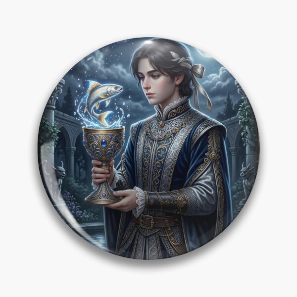 Item preview, Page of Chalices - tarot card designed and sold by Studio77-Gothic.