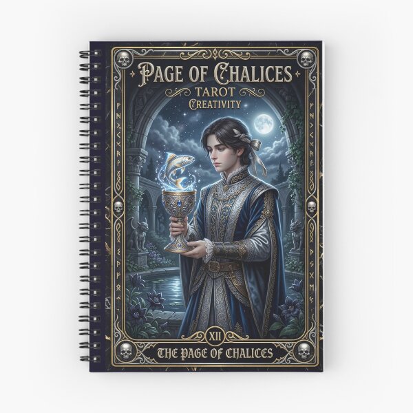Item preview, Page of Chalices - tarot card designed and sold by Studio77-Gothic.