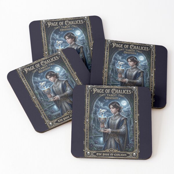 Item preview, Page of Chalices - tarot card designed and sold by Studio77-Gothic.