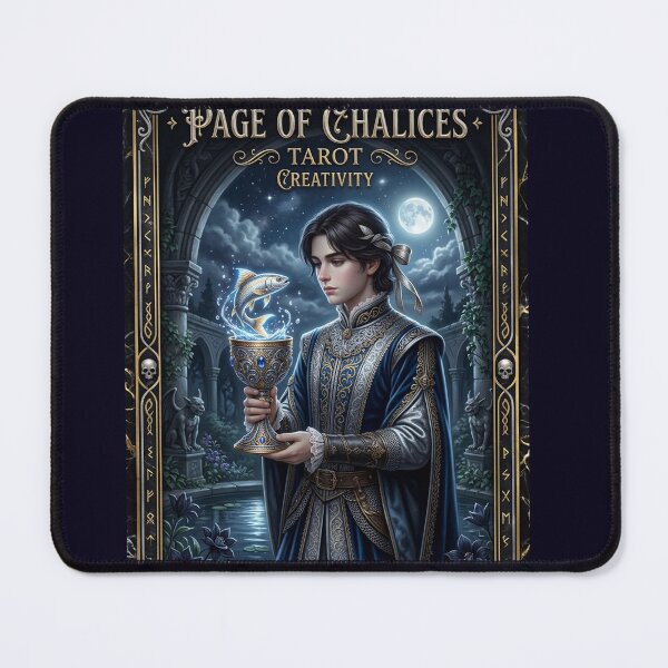 Item preview, Page of Chalices - tarot card designed and sold by Studio77-Gothic.