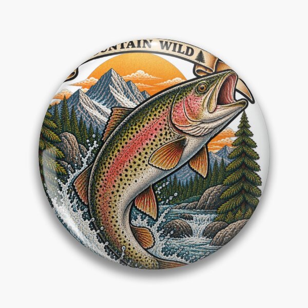 Item preview, Rainbow Trout Mountain Wild designed and sold by KrungiT Design .