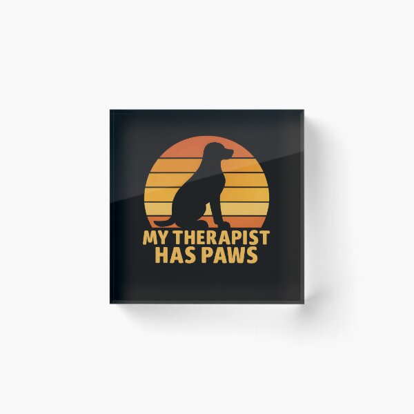 Item preview, My Therapist Has Paws Retro Therapy Dog Sunset  designed and sold by Photo-Sphere101.