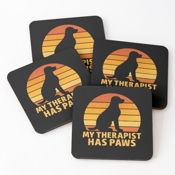 Item preview, My Therapist Has Paws Retro Therapy Dog Sunset  designed and sold by Photo-Sphere101.