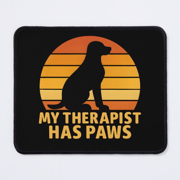 Item preview, My Therapist Has Paws Retro Therapy Dog Sunset designed and sold by Photo-Sphere101.