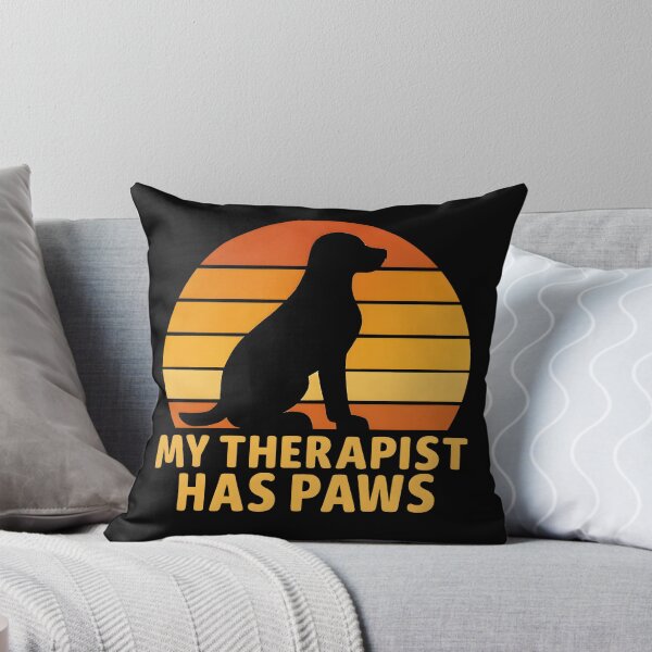 Item preview, My Therapist Has Paws Retro Therapy Dog Sunset  designed and sold by Photo-Sphere101.