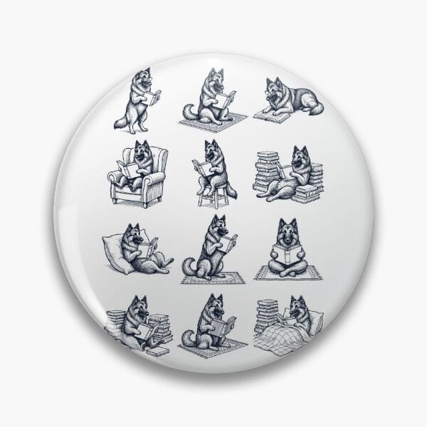 Item preview, Vintage Belgian Shepherd Book Reader Reading Dog Lover designed and sold by dian-rody-crest.