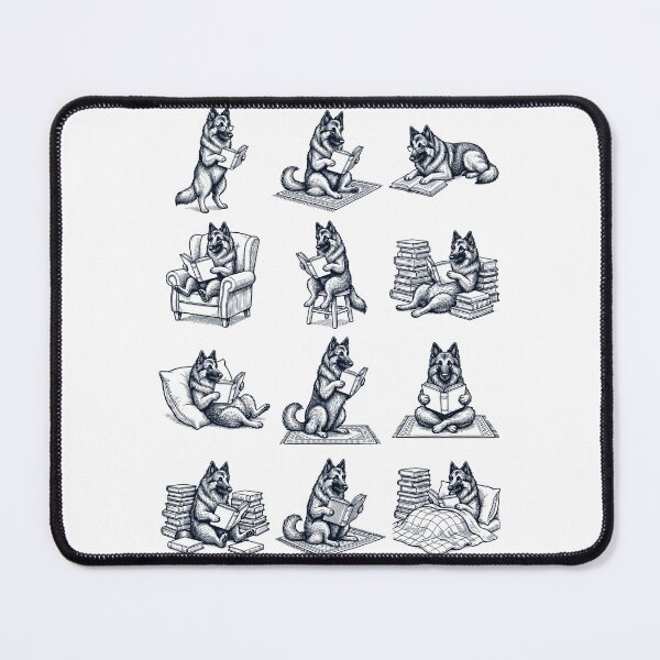 Item preview, Vintage Belgian Shepherd Book Reader Reading Dog Lover designed and sold by dian-rody-crest.
