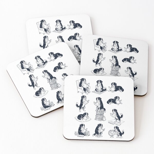 Item preview, Vintage Bernese Mountain Dog Book Reader Reading Dog Lover designed and sold by dian-rody-crest.