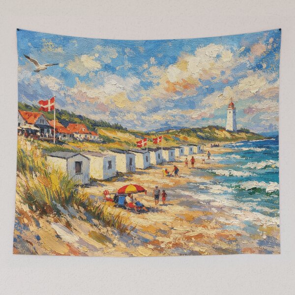 Item preview, A painting of Blokhus, Denmark – A Beautiful place in Europe. designed and sold by GalleryKauffeld.