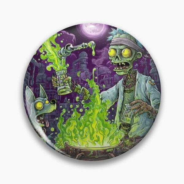 Item preview, Zombie Mad Scientist & Toxic Cauldron Dark Fantasy Graphic designed and sold by TOCOCLAWS.
