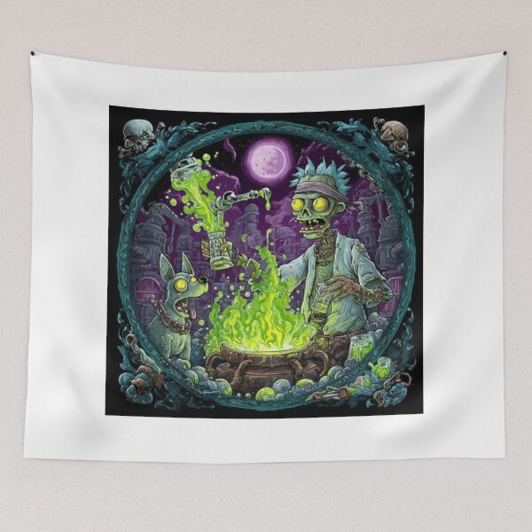 Item preview, Zombie Mad Scientist & Toxic Cauldron Dark Fantasy Graphic designed and sold by TOCOCLAWS.
