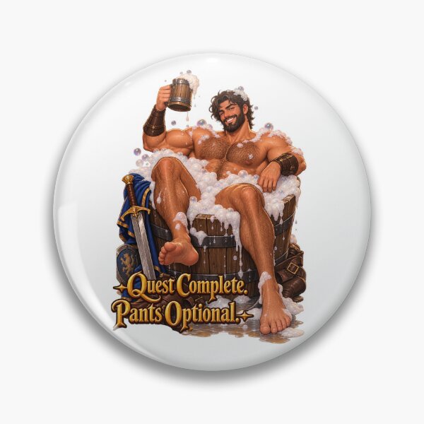 Item preview, Quest Complete — Pants Optional Hero designed and sold by bareblade.
