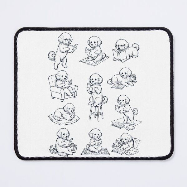 Item preview, Vintage Bichon Frise Book Reader Reading Dog Lover designed and sold by dian-rody-crest.