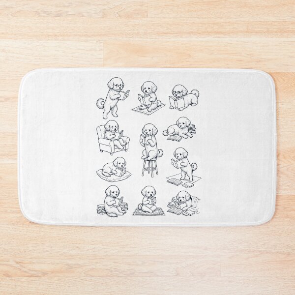 Item preview, Vintage Bichon Frise Book Reader Reading Dog Lover designed and sold by dian-rody-crest.