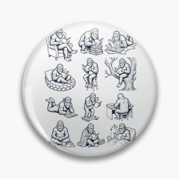 Item preview, Lector de libros antiguos sobre Bigfoot, amante de los animales. designed and sold by dian-rody-crest.